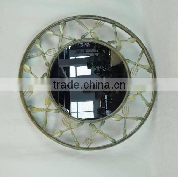 Shabby chic vintage metal wall mirror decorative