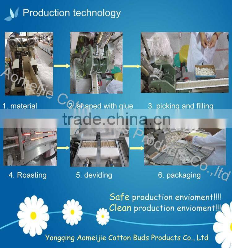 Double tips colored stick cotton cleaning swabs with dozen pack