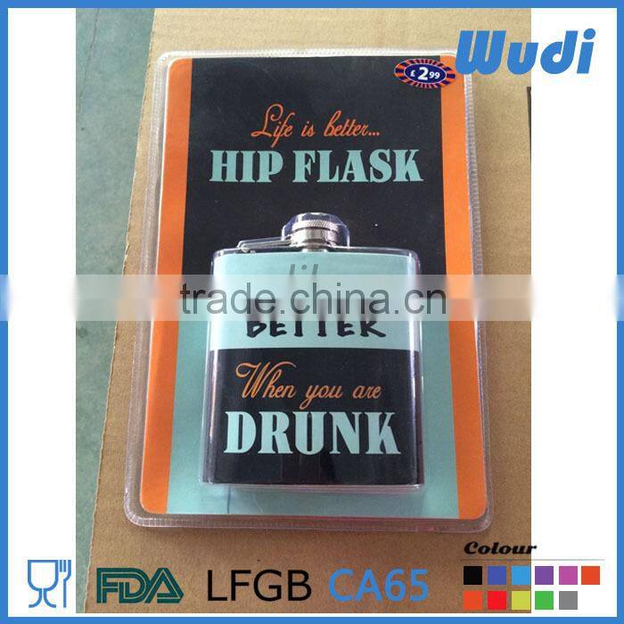 blister pack for supermarket hip flask HF110