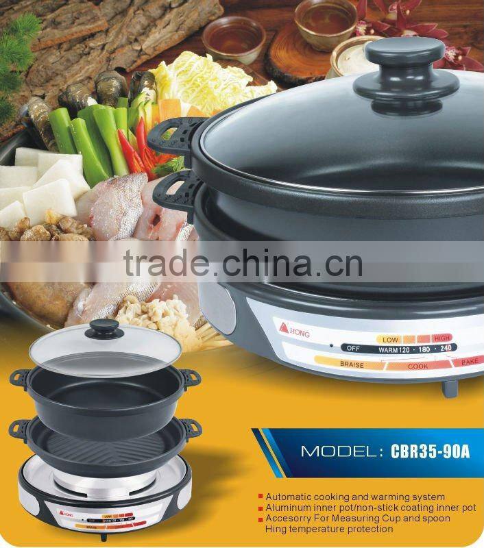 1300W Stainless Steel Multi-cooker, slow cooker