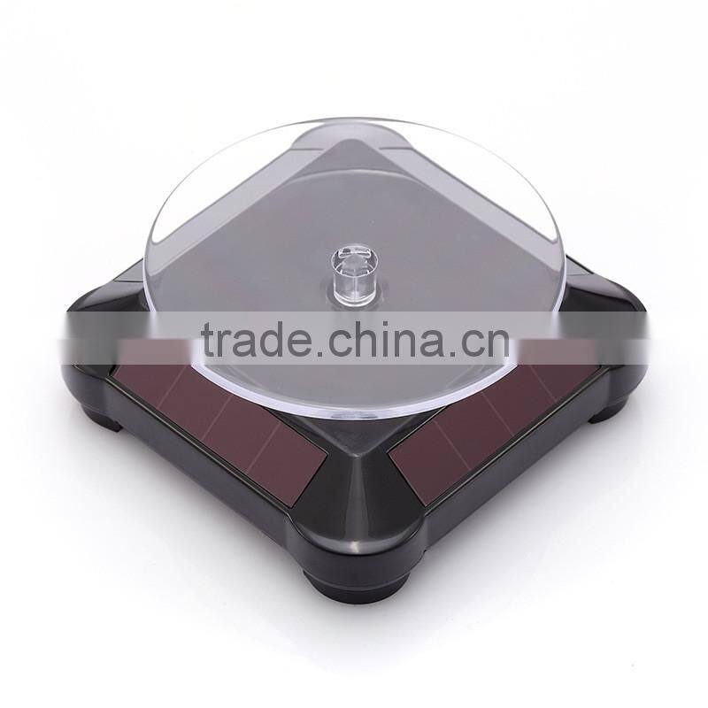 Jewerly small Solar turntable rotating display stand,Solar energy display shelf stationary display stand