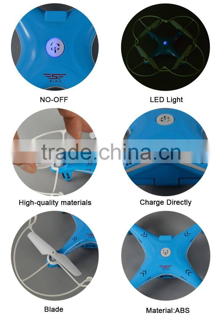 Blue toys 2.4G rc quadcopter propeller drone with lights