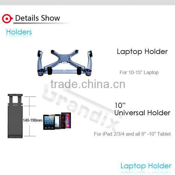 Gas spring portable 360 degree rotating recliner laptop stand