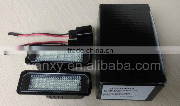 Top quality Factory sale LED Number License Plate Light for V.W Golf4/Eos/Lupo/New Beetle/Passat CC/Phaeton/Polo