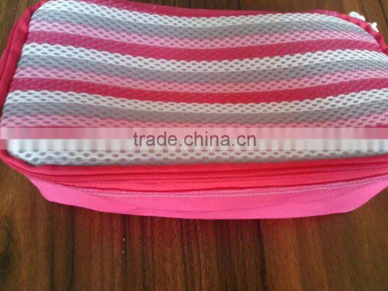 China factory stripe polyester sandwich oxford travel storage bag