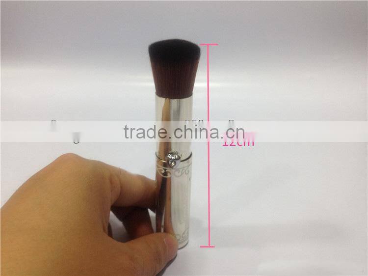 sliver retractable blush brush diamond cosmetic makeup brush