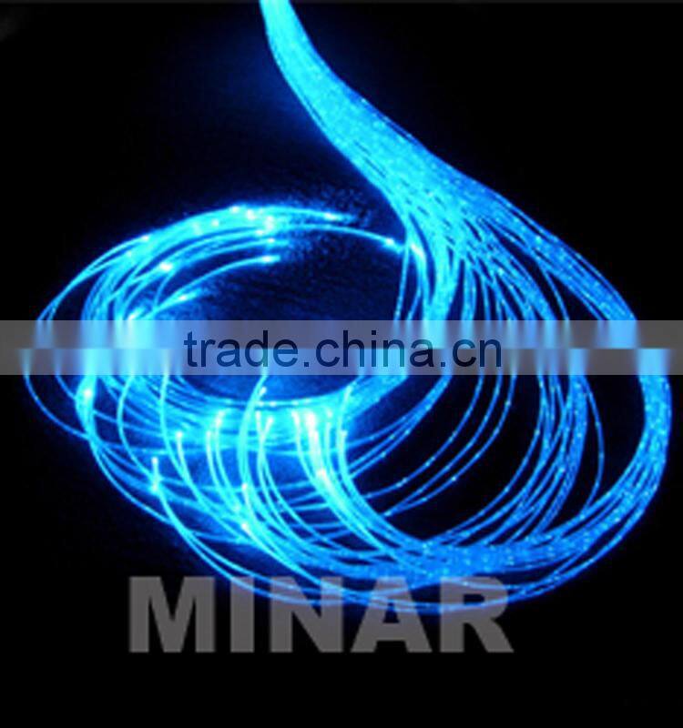0.75mm plastic side glow spot fiber optic cable for decoration light