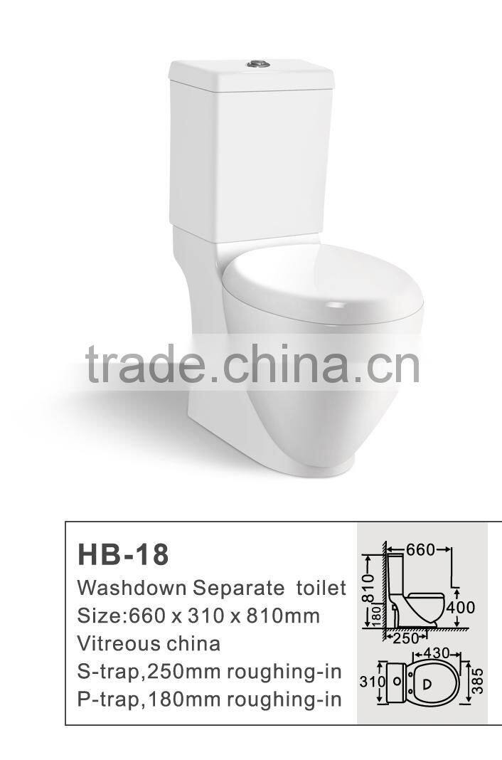 stock,cheap price ! Washdown two-piece toilet HB18