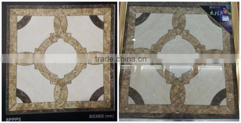 Giallo Ornamental Granite Slab Tile 80X80 For Living Room