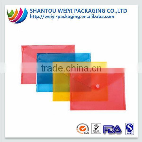 PP/ PVC plastic clear file bag with zipperA3 A4 A5