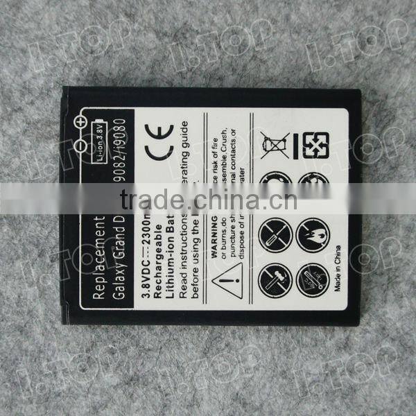 3.7V 2300mAh Battery for Samsung Galaxy Grand Duos/i9082/i9080, made in china
