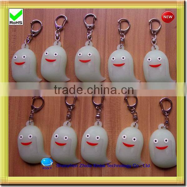 China factory price LED silicone key chain rings bulk