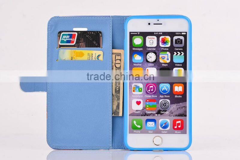 For iPhone 5/5s Frozen Flip Elsa Wallet Case With High Definiton Color Printing