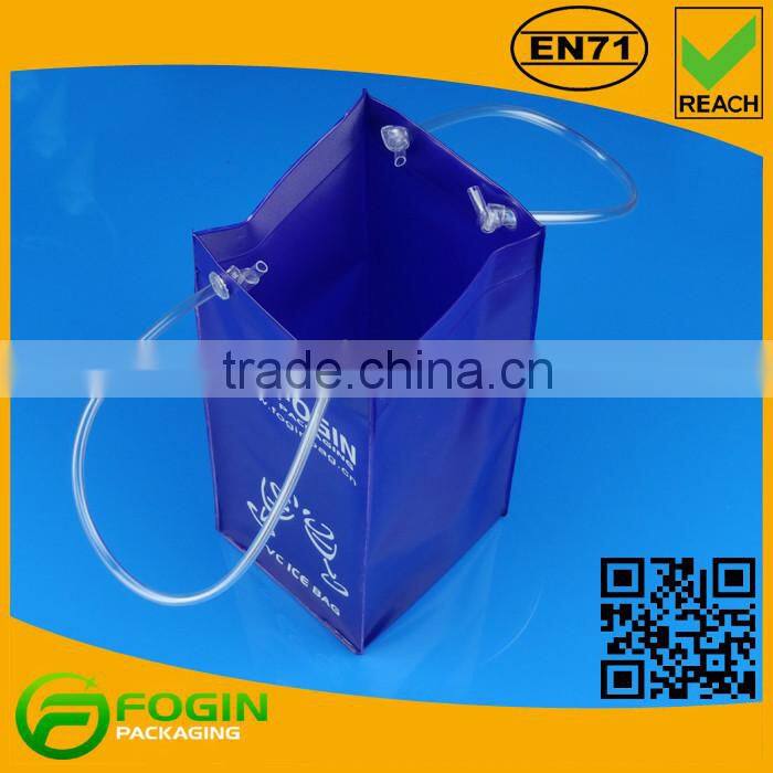 Custom Cheap Plastic Clear 1.5L PVC EVA Wine Cooler Bag