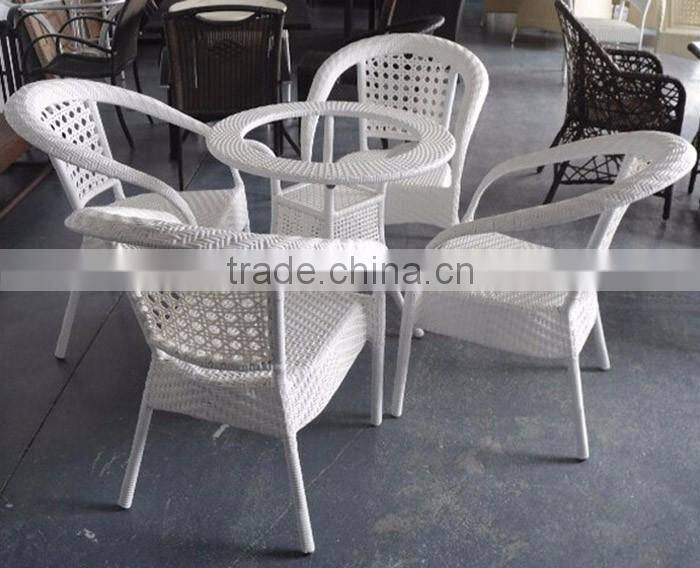 aluminum outdoor furniture comfortable handmade rattan wicker balcony set YPS005