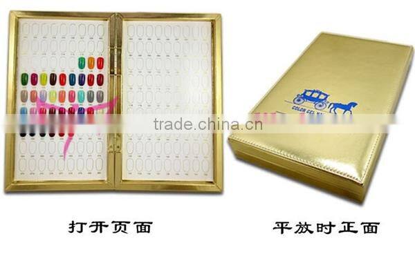 2015 newest 162 space silver PU leather Nail Art Salon Color Chart Nail Gel Polish Display Book