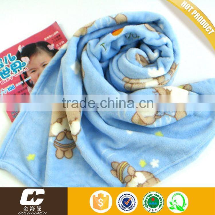 China Suppliers Sedex Factory Audit Coral Fleece Baby Swaddle Baby Bath Blanket Bedding With Embroidery