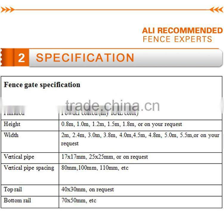 Cost - effective galvanized & black powder coating iron gates sliding prices