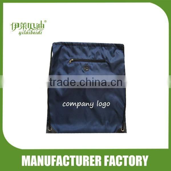 Folding drawstring bag