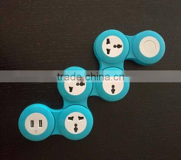 CMP 3/4/5 ways Multifunction 3m cord wire 360degree electrical round extension socket with switch
