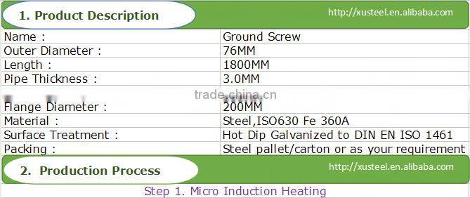 ground screw spike for solar mounting system 1800mm