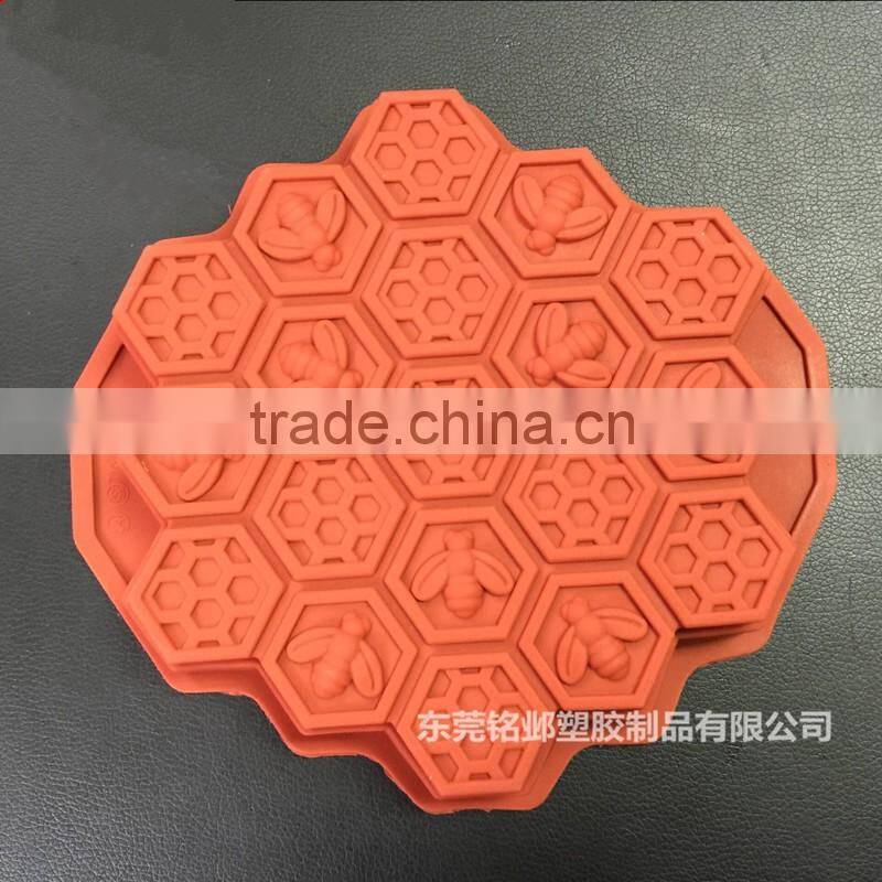 Food certification Bee Honeycomb hut re-useable Silicone cake mold muffin cupcake chocolate mold cake pan