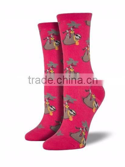 Womens Rubber Running Socks Cotton Polyester Blend Dye Sublimation Printing Socks