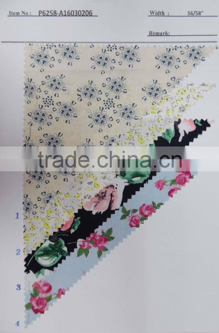 women cotton printed shirting fabrics stocklot P634-A16030215