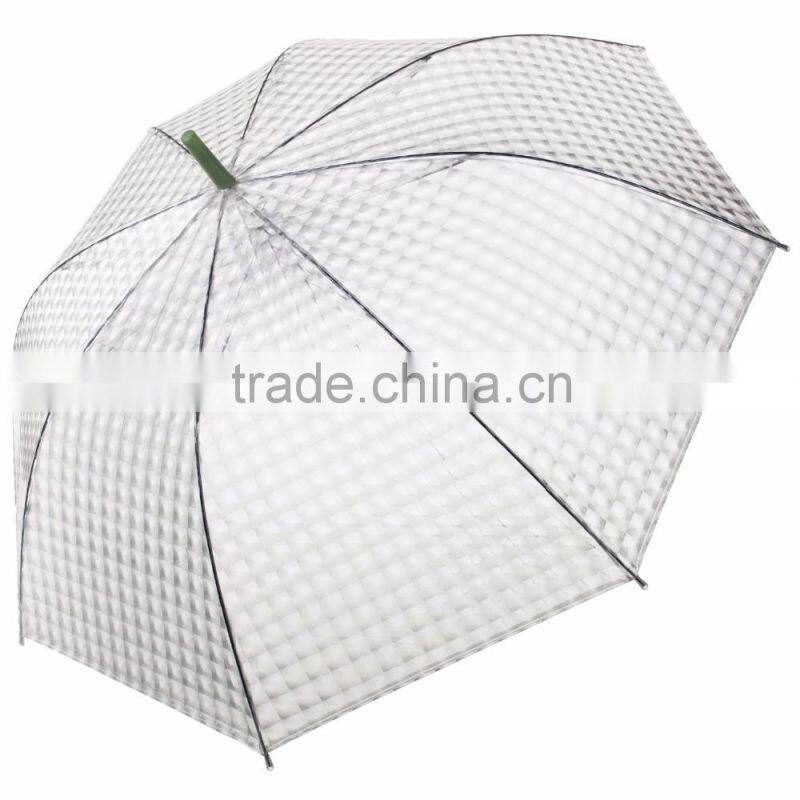 cheap 23 inch transparent stick manufacture clear advertising umbrella