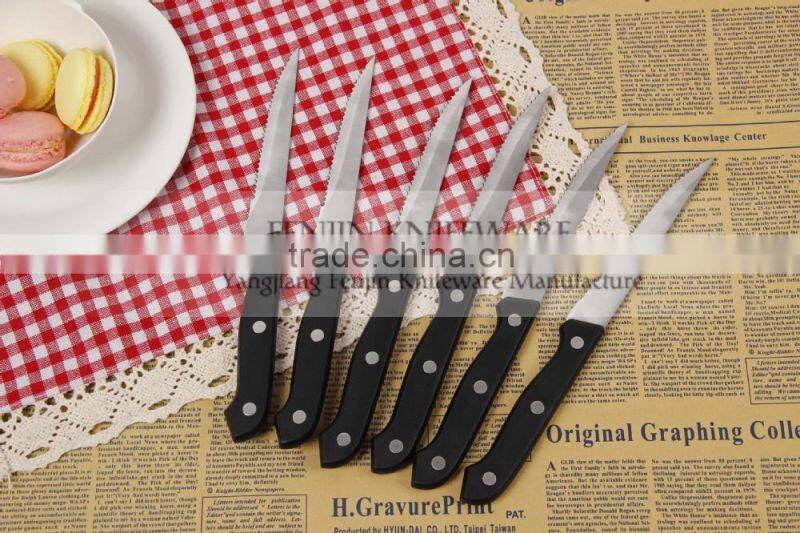 US Restraunt Supplier /6 pcs Plastic Handle Serrated Knife / Steak Knife