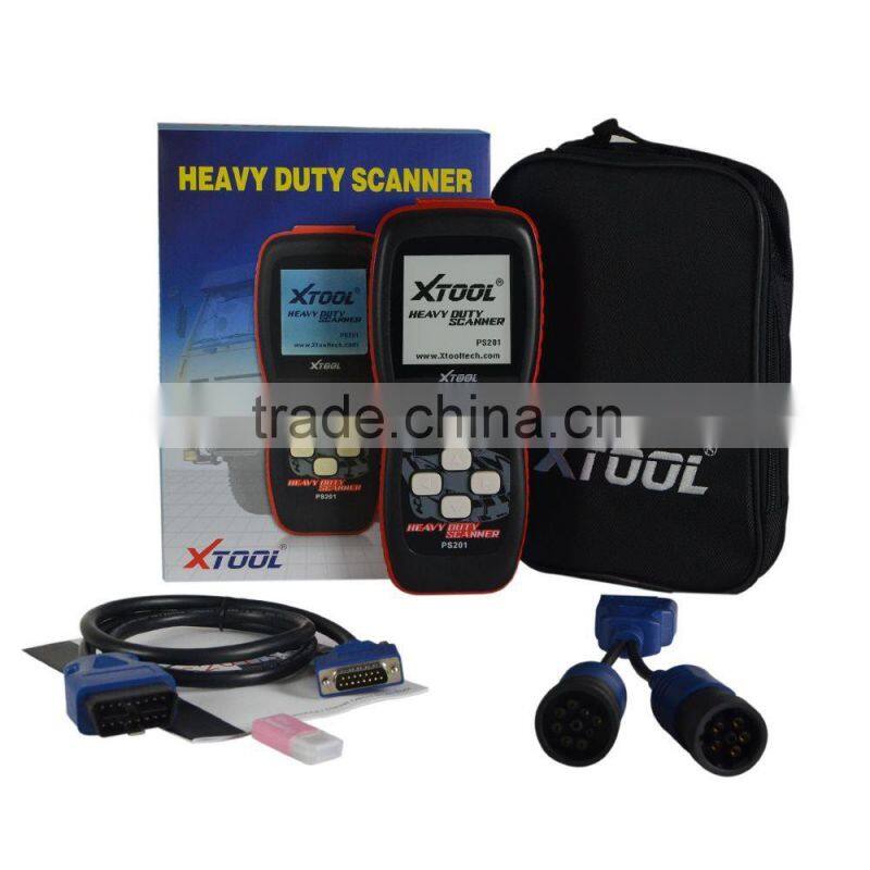2015 Newest PS201 Truck Code Reader OBD2 Auto Scanner for Heavy Duty Diesel Vehicles with 6/9 pin