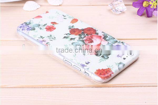 Flower printing cell phone case for iphone 6 with logo