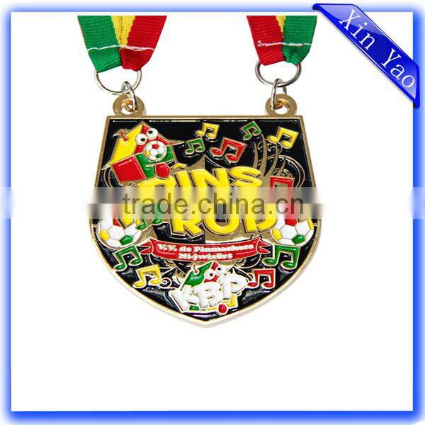 High quality die cast cheap enamel custom silver medal