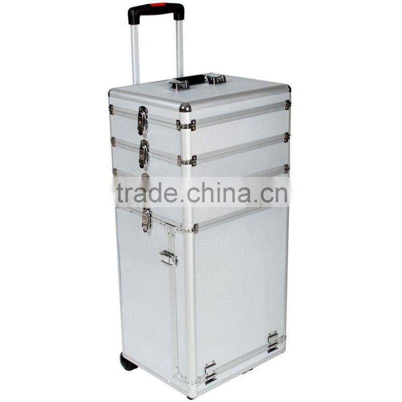 2016 wholesale large capacity aluminum trolly case for Salon
