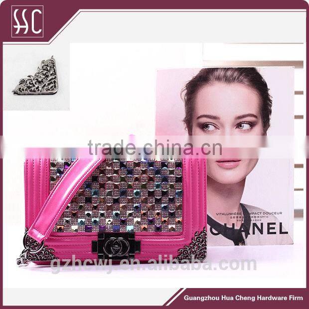 fashion metal western style bag corner popular handbag hardware corner