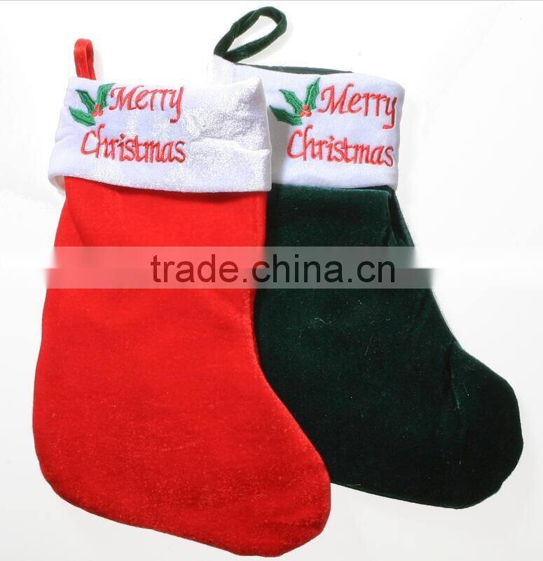 Cute Cartoon Stuffed Socks Plush Christmas Gift Toy / Custom Sock For Packing Candy For Christmas