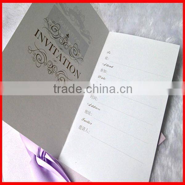 2014 Hot Sale Fashion Handmade China Wedding Invitation Card Designs