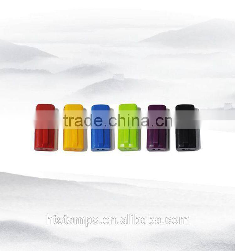Free sample Square 15x6mm Factory HongTu colorful Self inking rubber stamps