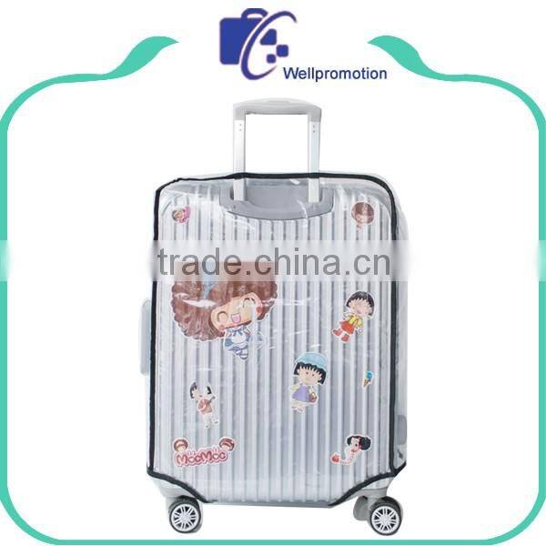 Custom travel waterproof clear pvc suitcase luggage cover