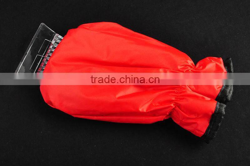 new style plastic waterproof ice scraper with cleaning gloves