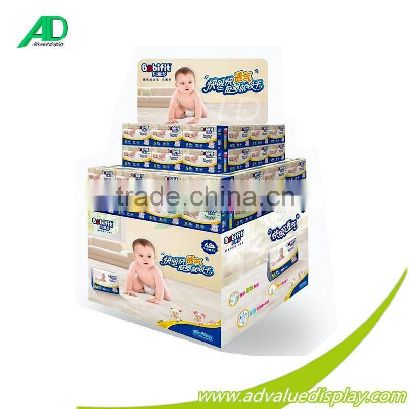 Strong simple design paper pallet display for sanitizing furniture & bed vac kids health care soft face paper