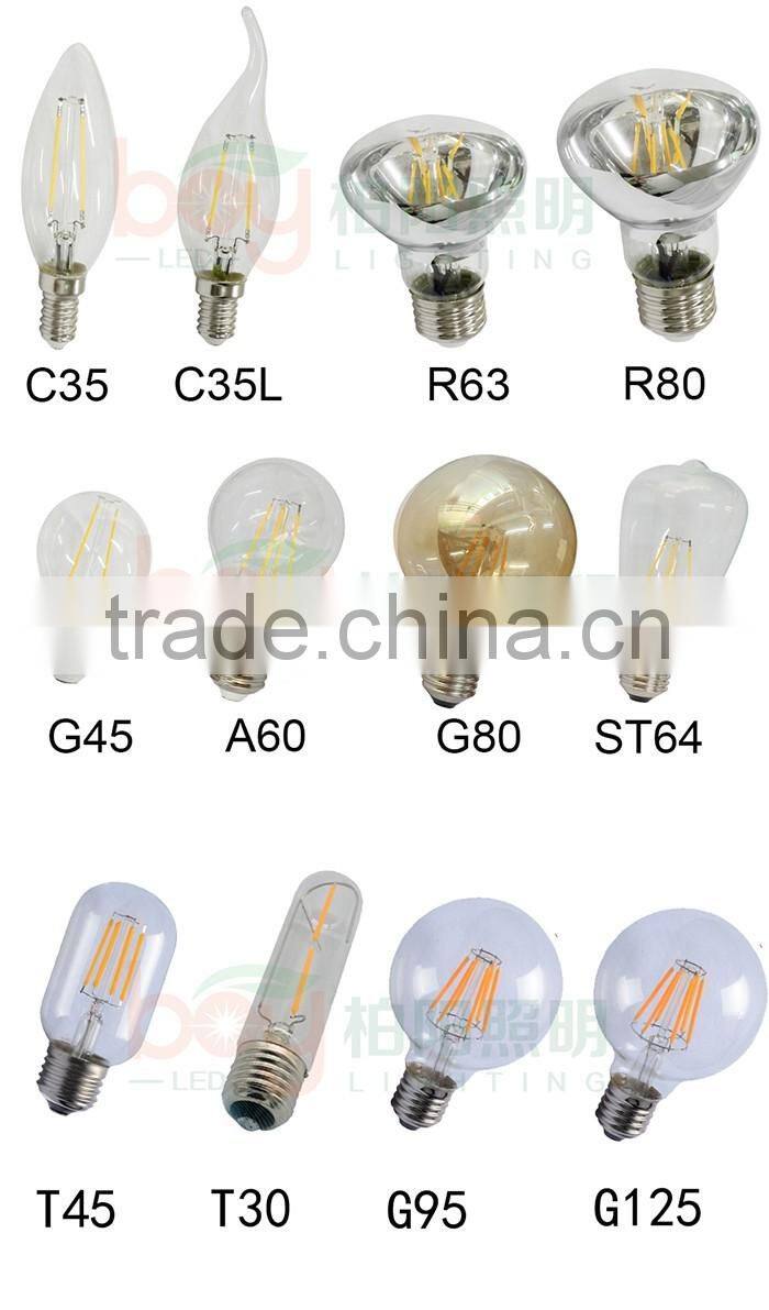c35 2w 4w E14 LED Filament Candle Bulb C35 2W LED Candle Lamp