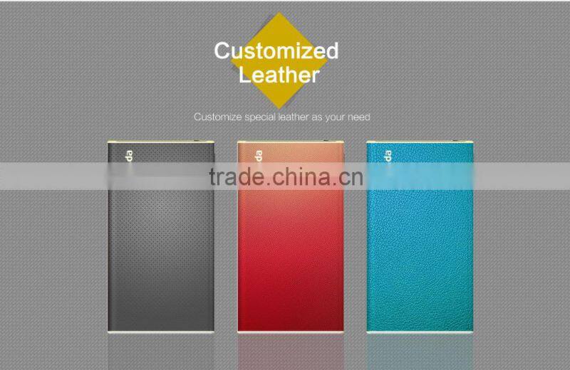 2016 New product battery charger 5600mAh Li-polymer battery PU Leather mobile power bank for mobiles