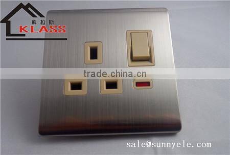 Global universal function 16amp 3 pin plug wall socket with 5V USB charger european male electrical wall socket