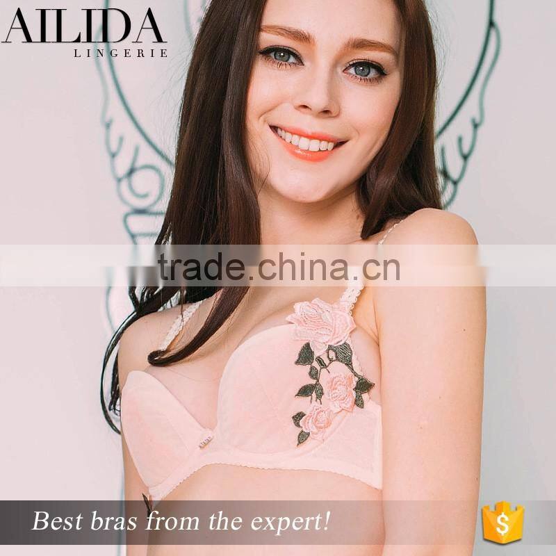 Different Colors OEM Women's Underwired Lace Underwear Lady Bra