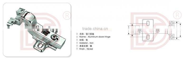 Aluminum frame door buffer hinge