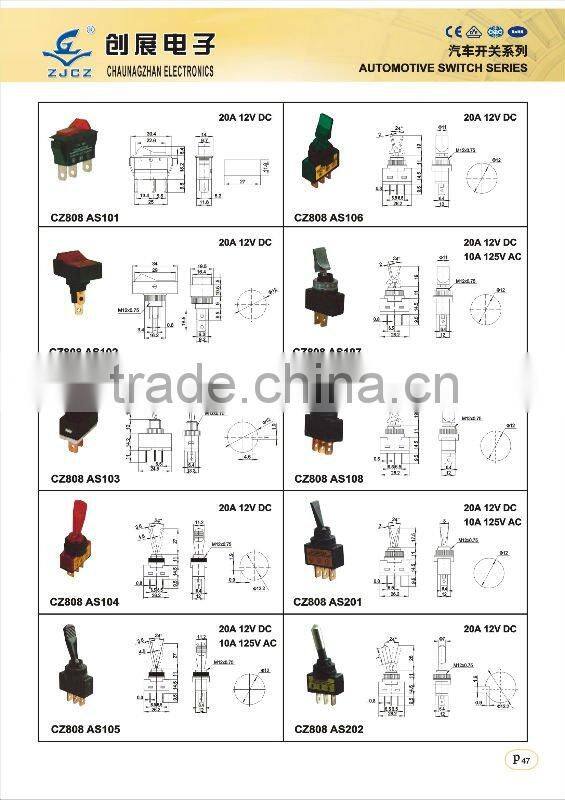 warm air blower switch/automotive toggle switch
