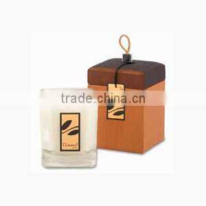 high quality scented soy candle in black glass jar with box