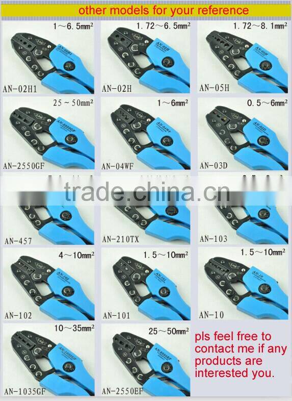 factory supply wholesale AN-102 4-10mm2 non-insulated terminal ratchet crimping press tool