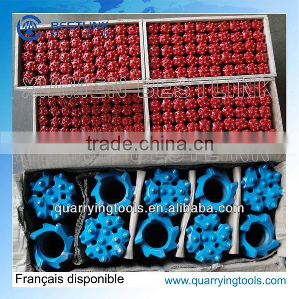 D32mm D34mm China Tapered&Threaded button bit for rock drilling